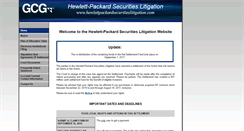 Desktop Screenshot of hewlettpackardsecuritieslitigation.com