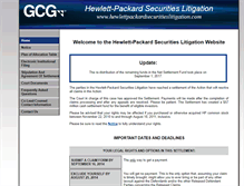 Tablet Screenshot of hewlettpackardsecuritieslitigation.com